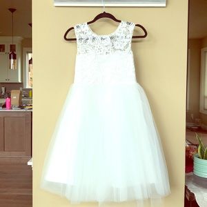 Custom made girls ivory dress